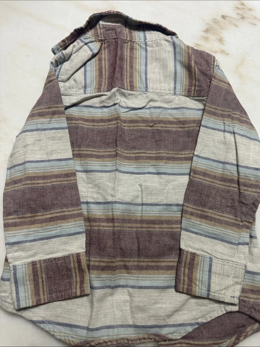 OshKosh B'gosh Mauve, Light Blue & Cream Striped Button-Down Shirt